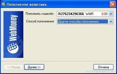 Webmoney, Платежные методы